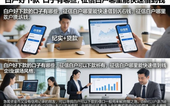 白户好下款的口子有哪些，征信白户哪里能快速借到钱