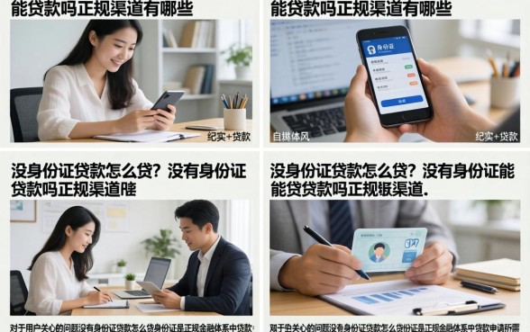 没身份证贷款怎么贷?没有身份证能贷款吗正规渠道有哪些