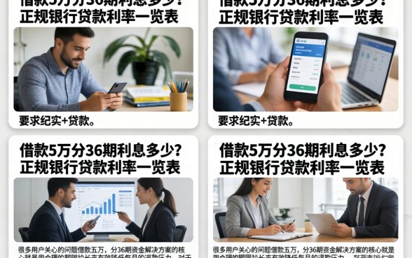借款5万分36期利息多少？正规银行贷款利率一览表