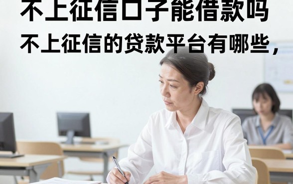 不上征信口子能借款吗，不上征信的贷款平台有哪些
