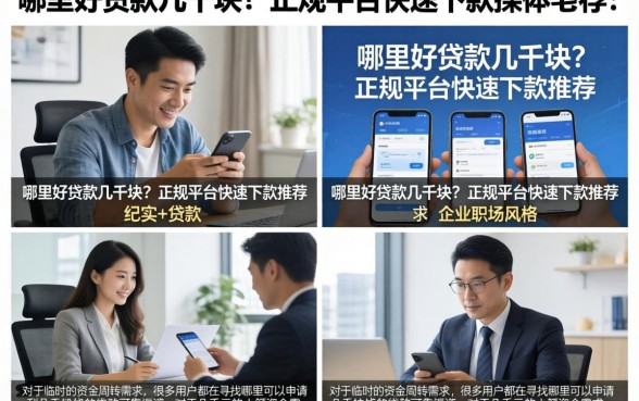 哪里好贷款几千块?正规平台快速下款推荐