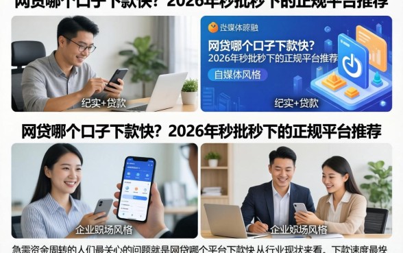 网贷哪个口子下款快?2026年秒批秒下的正规平台推荐