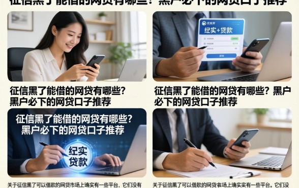 征信黑了能借的网贷有哪些?黑户必下的网贷口子推荐