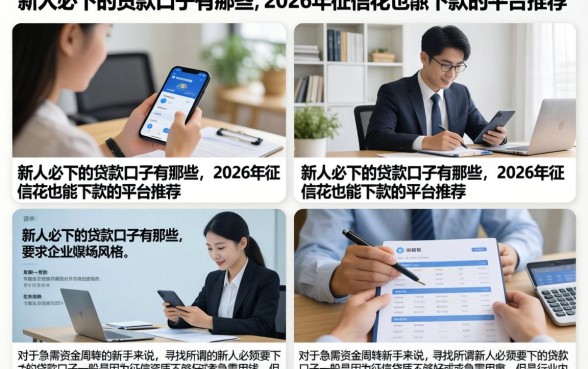 新人必下的贷款口子有哪些，2026年征信花也能下款的平台推荐
