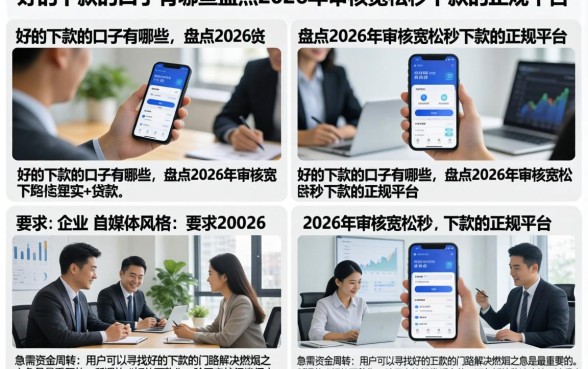 好的下款的口子有哪些，盘点2026年审核宽松秒下款的正规平台