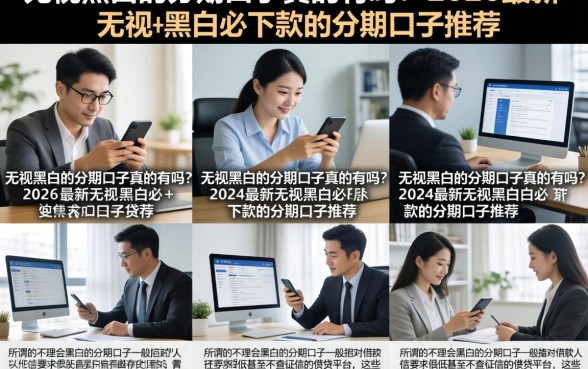 无视黑白的分期口子真的有吗？2026最新无视黑白必下款的分期口子推荐