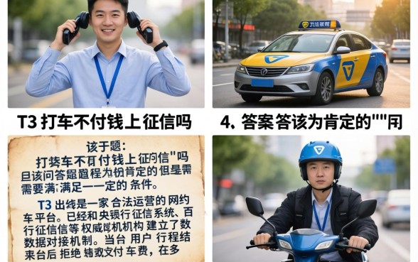 t3打车不付钱上征信吗，T3出行逾期未付款会影响个人征信吗