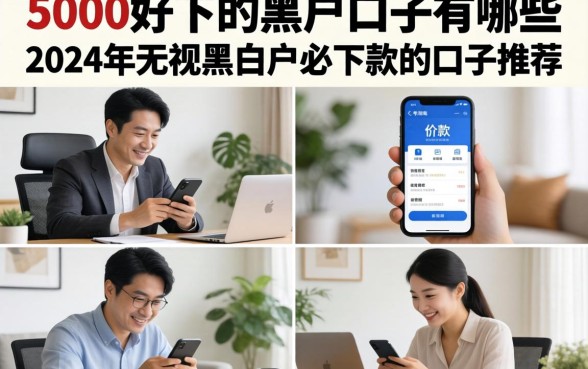 5000好下的黑户口子有哪些，2024年无视黑白户必下款的口子推荐