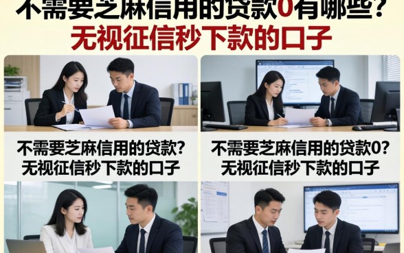 不需要芝麻信用的贷款0有哪些？无视征信秒下款的口子