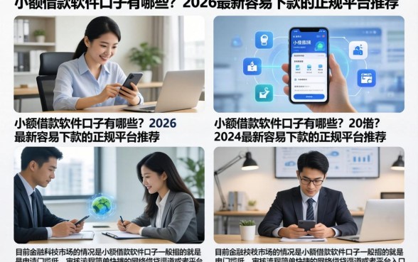 小额借款软件口子有哪些?2026最新容易下款的正规平台推荐