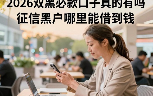 2026双黑必下款口子真的有吗,征信黑户哪里能借到钱