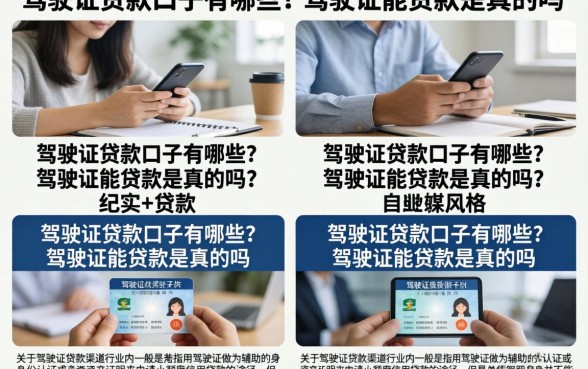 驾驶证贷款口子有哪些？驾驶证能贷款是真的吗？