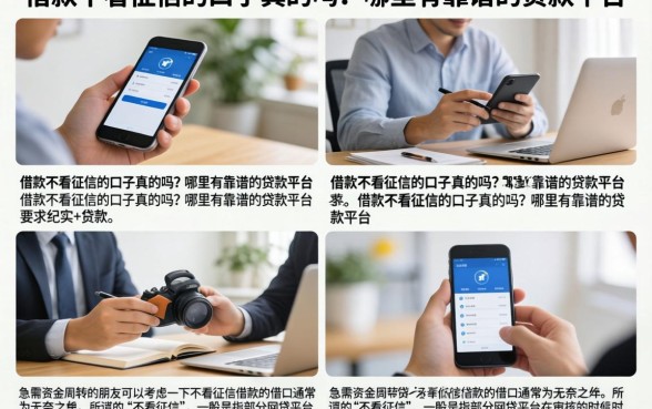 借款不看征信的口子真的吗？哪里有靠谱的贷款平台