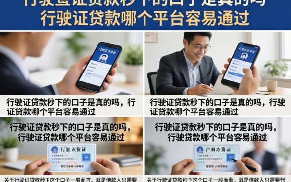 行驶证贷款秒下的口子是真的吗，行驶证贷款哪个平台容易通过