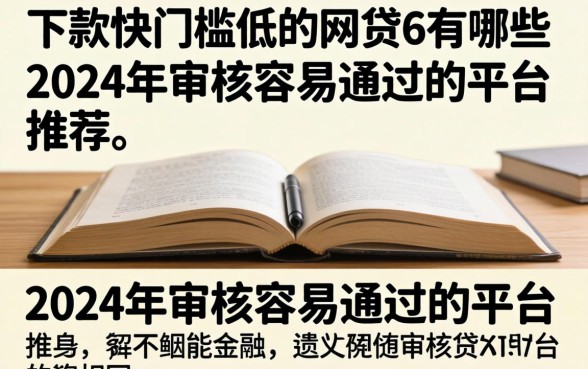 下款快门槛低的网贷6有哪些，2024年审核容易通过的平台推荐