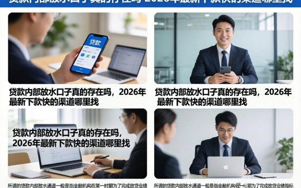 贷款内部放水口子真的存在吗，2026年最新下款快的渠道哪里找