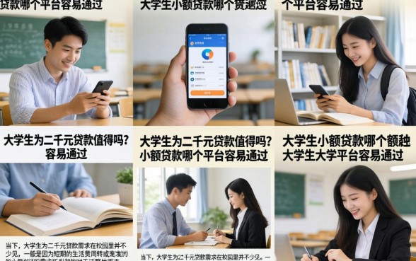 大学生为二千元贷款值得吗？大学生小额贷款哪个平台容易通过