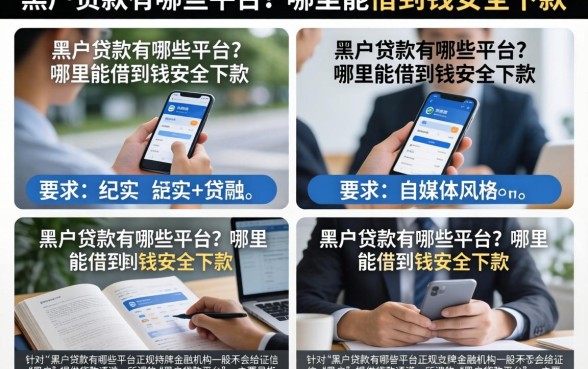黑户贷款有哪些平台?哪里能借到钱安全下款