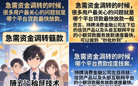 什么平台贷款最快放款？最快几分钟到账的正规平台有哪些