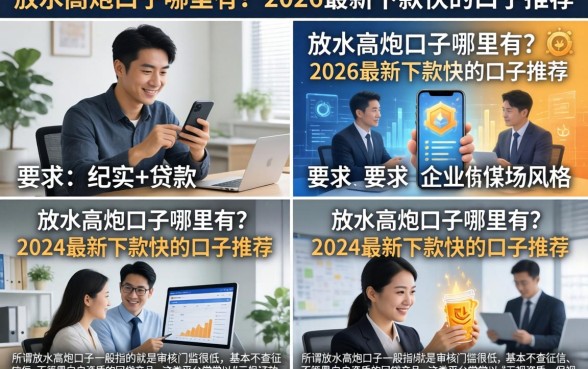 放水高炮口子哪里有?2026最新下款快的口子推荐