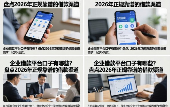 企业借款平台口子有哪些?盘点2026年正规靠谱的借款渠道