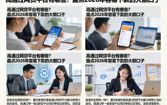 高通过网贷平台有哪些？盘点2026年容易下款的大额口子