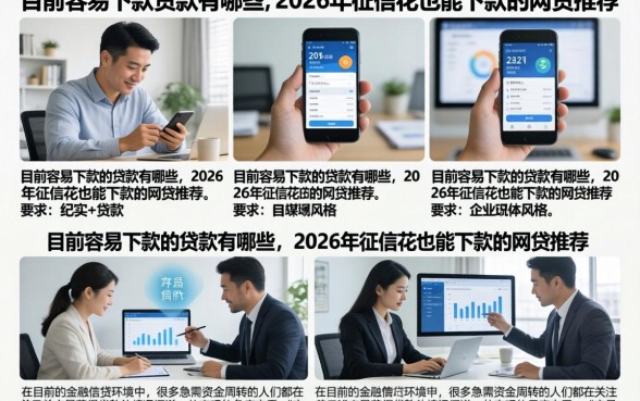目前容易下款的贷款有哪些，2026年征信花也能下款的网贷推荐