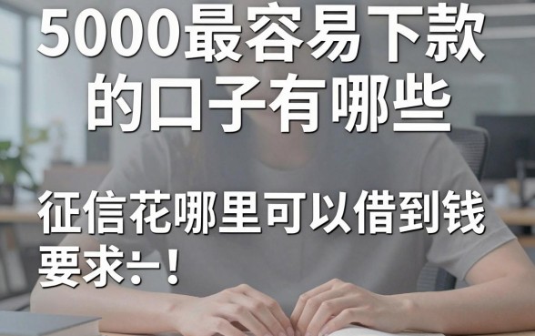 5000最容易下款的口子有哪些，征信花哪里可以借到钱？