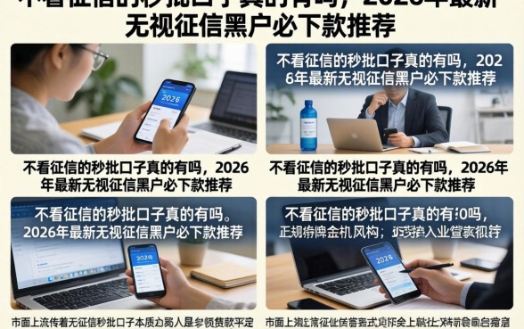 不看征信的秒批口子真的有吗，2026年最新无视征信黑户必下款推荐