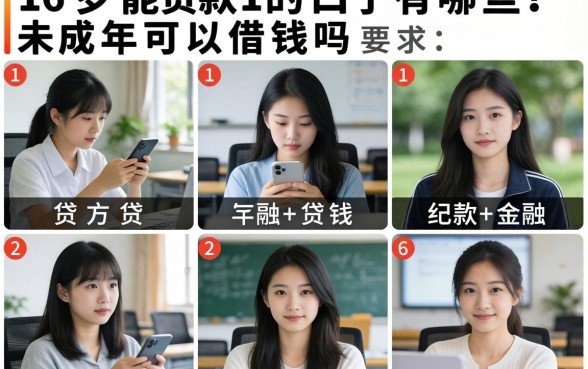 16岁能贷款的口子有哪些？未成年可以借钱吗