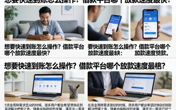 想要快速到账怎么操作？借款平台哪个放款速度最快？