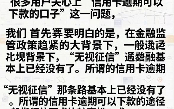信用卡逾期可以下款的口子有哪些，2024年征信花户还能下款的平台推荐