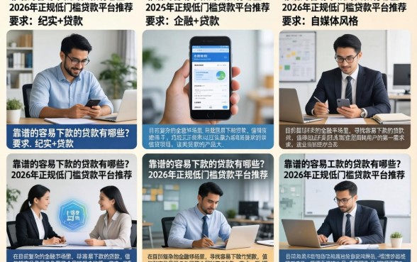 靠谱的容易下款的贷款有哪些？2026年正规低门槛贷款平台推荐