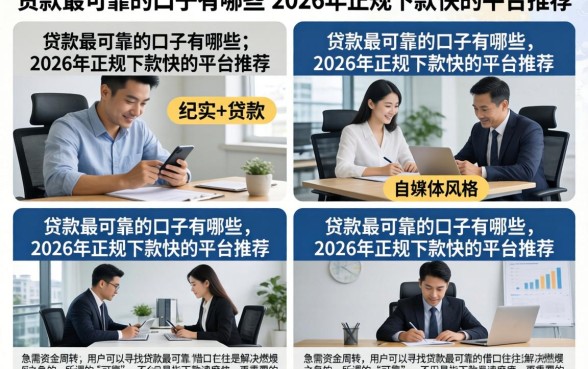 贷款最可靠的口子有哪些，2026年正规下款快的平台推荐