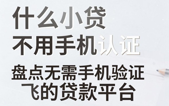 什么小贷不用手机认证，盘点无需手机验证的贷款平台
