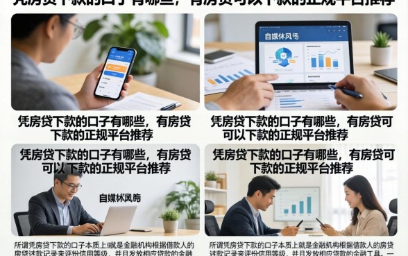 凭房贷下款的口子有哪些，有房贷可以下款的正规平台推荐