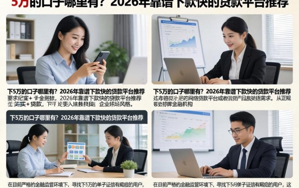 下5万的口子哪里有？2026年靠谱下款快的贷款平台推荐