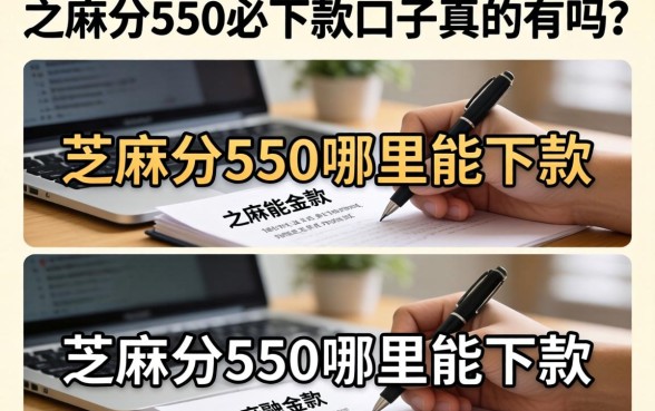 之麻分550必下款口子真的有吗？芝麻分550哪里能下款