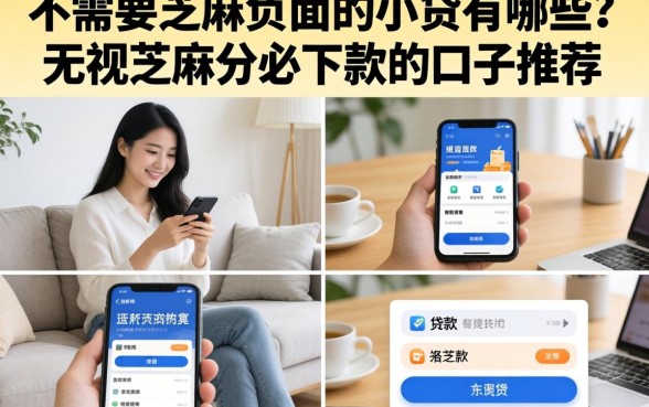 不需要芝麻负面的小贷有哪些？无视芝麻分必下款的口子推荐