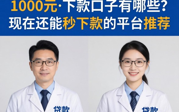 1000元的下款口子有哪些？现在还能秒下款的平台推荐