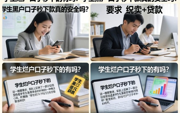 学生烂户口子秒下的有吗?学生黑户口子秒下款真的安全吗?