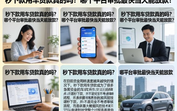 秒下款用车贷款真的吗?哪个平台审批最快当天能放款?