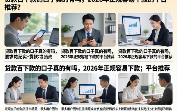 贷款百下款的口子真的有吗，2026年正规容易下款的平台推荐