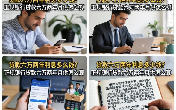 贷款六万两年利息多少钱？正规银行贷款六万两年月供怎么算