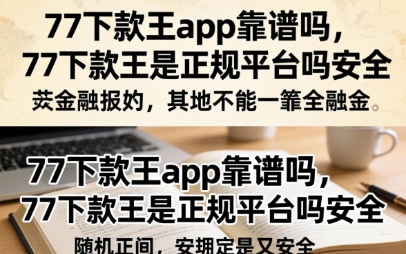 77下款王app靠谱吗，77下款王是正规平台吗安全吗