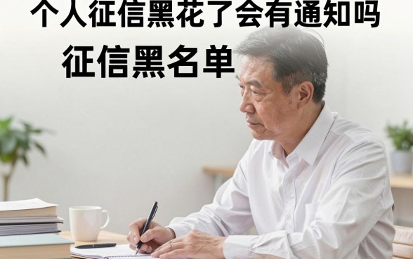 个人征信黑花了会有通知吗，征信黑名单怎么恢复正常