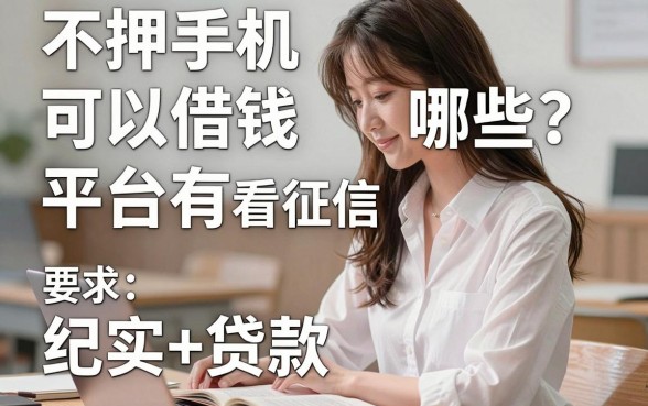 不押手机可以借钱平台有哪些？正规不看征信的贷款app推荐