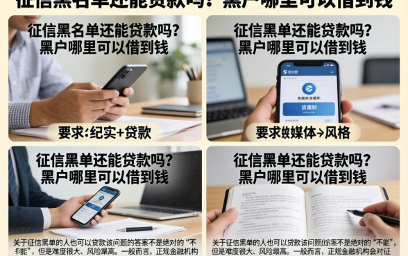 征信黑名单还能贷款吗?黑户哪里可以借到钱