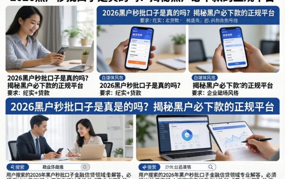 2026黑户秒批口子是真的吗？揭秘黑户必下款的正规平台