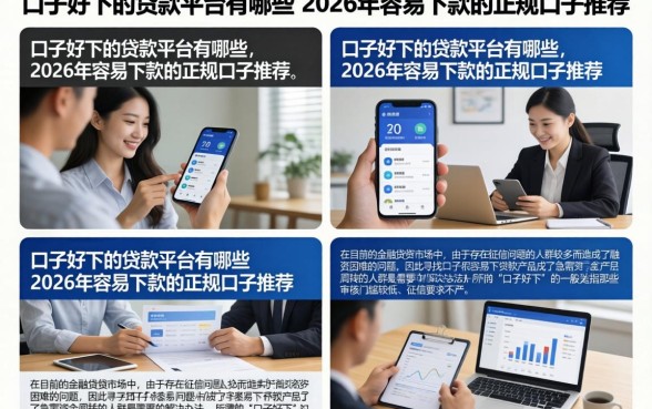 口子好下的贷款平台有哪些，2026年容易下款的正规口子推荐